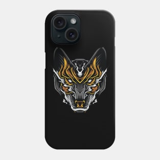 ornament wolf head Phone Case