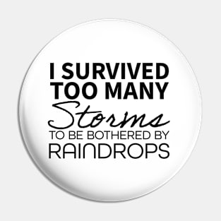 I Survived (Black Print) Pin