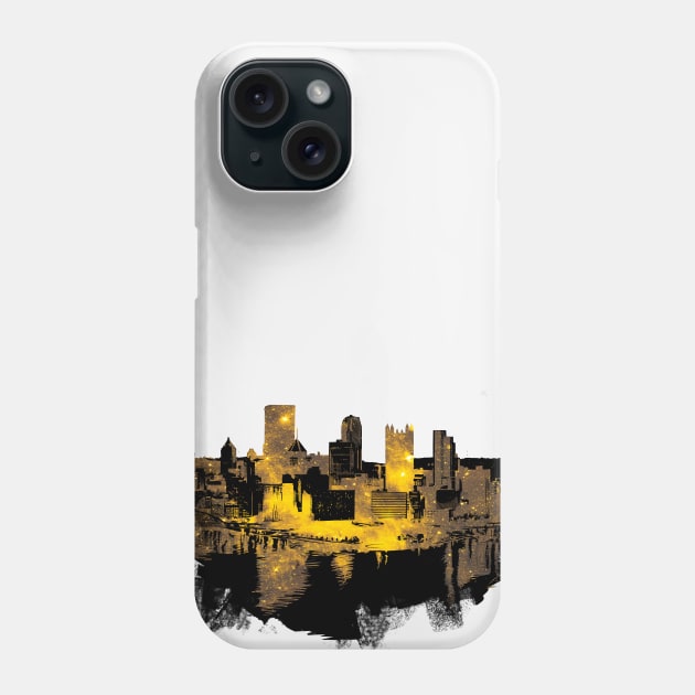 Pittsburgh Skyline Nebula Phone Case by polliadesign