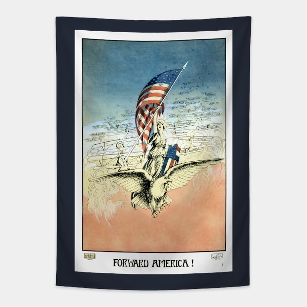 WWI Military Propaganda Poster Art Tapestry by MasterpieceCafe