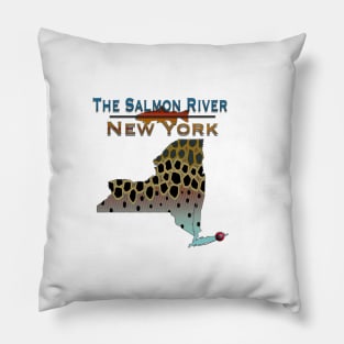 The Salmon River New York Pillow