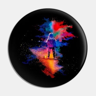 Astronaut Paint Explosion Pin