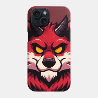 Red Demonic Furry Anthro Wolf Phone Case