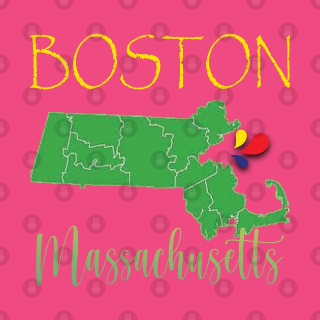 Boston Massachusetts by TeeText