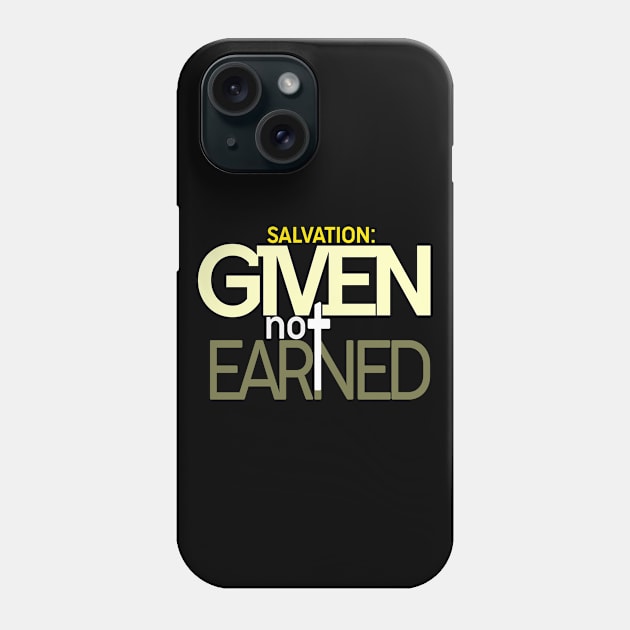 GIVEN NOT EARNED - Bible - D3 Designs Phone Case by D3Apparels