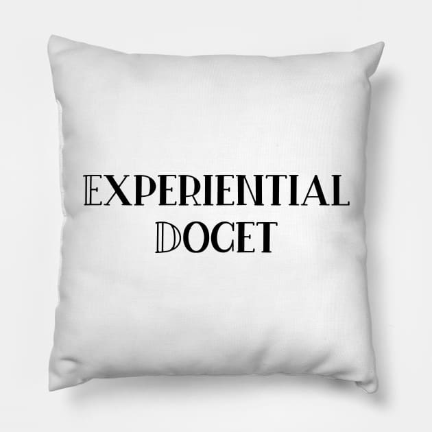 Experiential Docet Pillow by StillInBeta