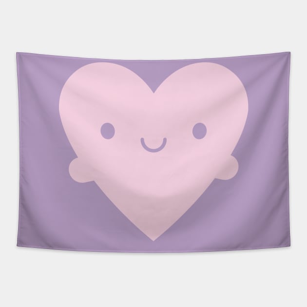 Kawaii Heart Hugs Tapestry by marcelinesmith