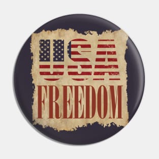 Freedom. USA. Patriotic Collection Pin