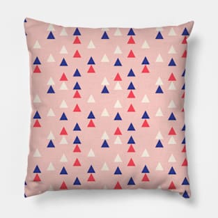 Navy Coral Tribal Arrows Pattern Indian Indigenous Pillow