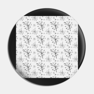 Decorative Black and White Pattern Pin