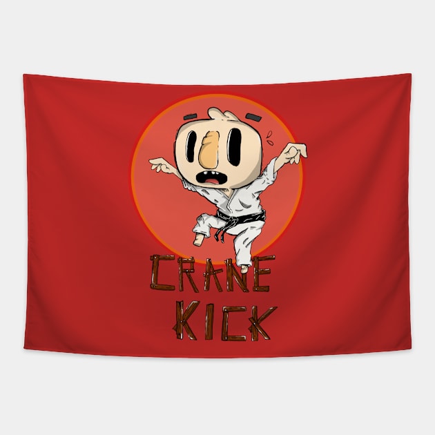 Crane kick Tapestry by Diggodi