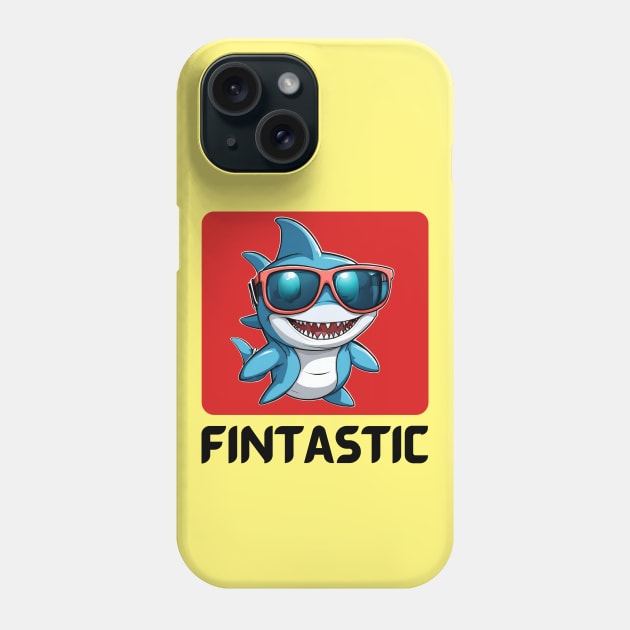 Fintastic | Shark Pun Phone Case by Allthingspunny