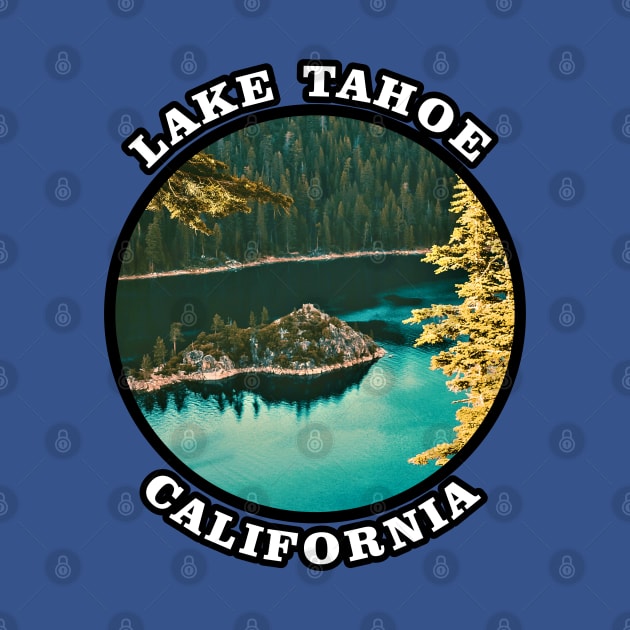 Lake Tahoe California Graphic Design by AdrianaHolmesArt