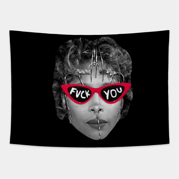 Erykah Badu f*ck Style Glasses Trand Tapestry by Dis-WayPorartgallery