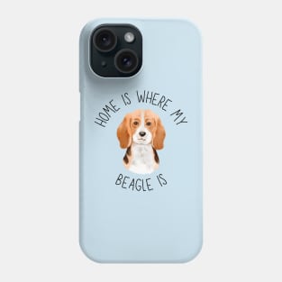 Home is Where My Beagle Is Dog Breed Lover Watercolor Phone Case