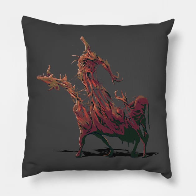 creepy thing Pillow by Kotolevskiy