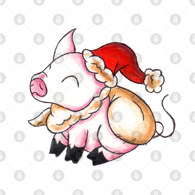 Santa Piggy by KristenOKeefeArt