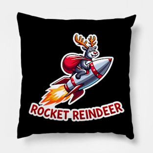 Rocket Reindeer - A Space Adventure Pillow