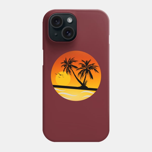 beach palm trees Phone Case by InfiniteZone