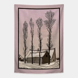 Winter scene Tapestry