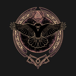 Raven and Valknut Symbol T-Shirt