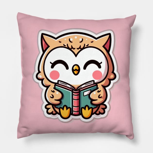 Happy Baby Owl with Book Pillow by EKLZR