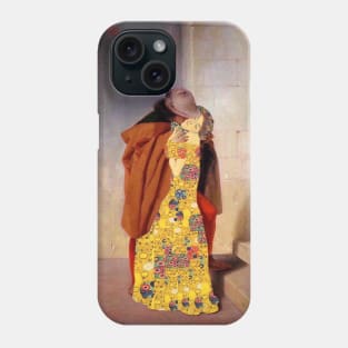 Klimt & Hayez kiss (parody) Phone Case