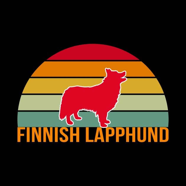 Finnish Lapphund Vintage Silhouette by khoula252018