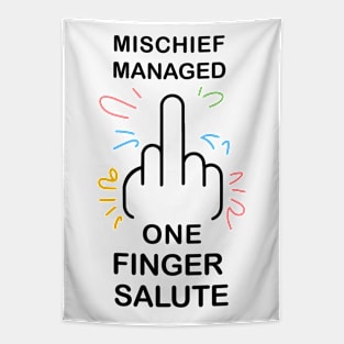 mischief manage one finger salute Tapestry