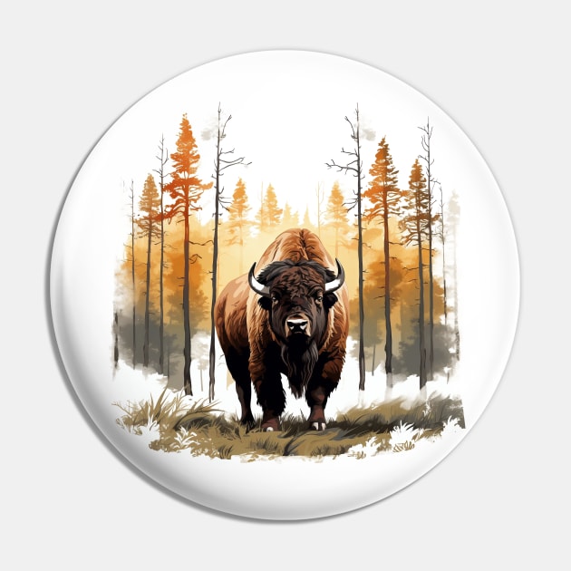 American Bison Pin by zooleisurelife