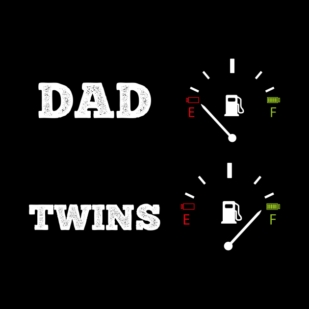 Funny dad father twins baby family gift idea by Flipodesigner