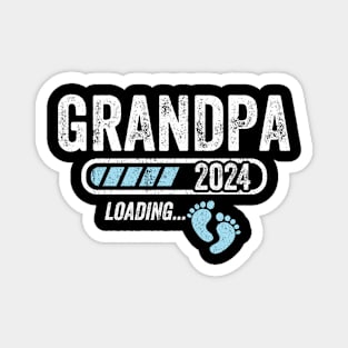 Grandpa 2024 loading for pregnancy announcement Magnet