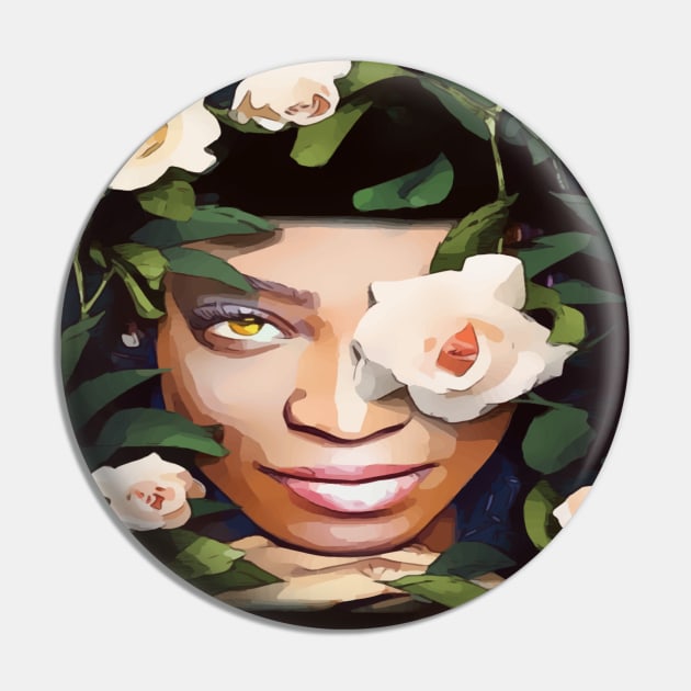 Wild Beautiful Woman New Design Pin by mpdesign