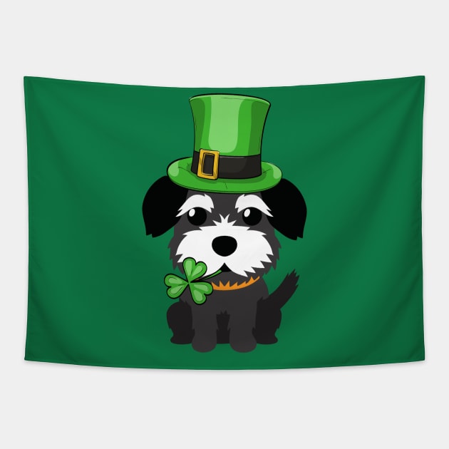 Border Terrier St. Patrick's Day Dog Lovers Gift Tapestry by peter2art