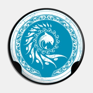 Dolphin on Atlantean Shield Pin