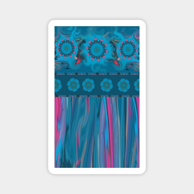Psychedelic Blues Magnet by deb schlier