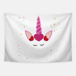 Magical unicorn valentine's day Tapestry