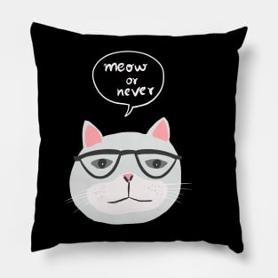 Cat Meow or Never Pillow