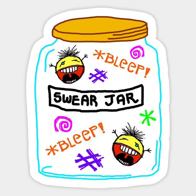 bleep swear jar swear jar sticker teepublic