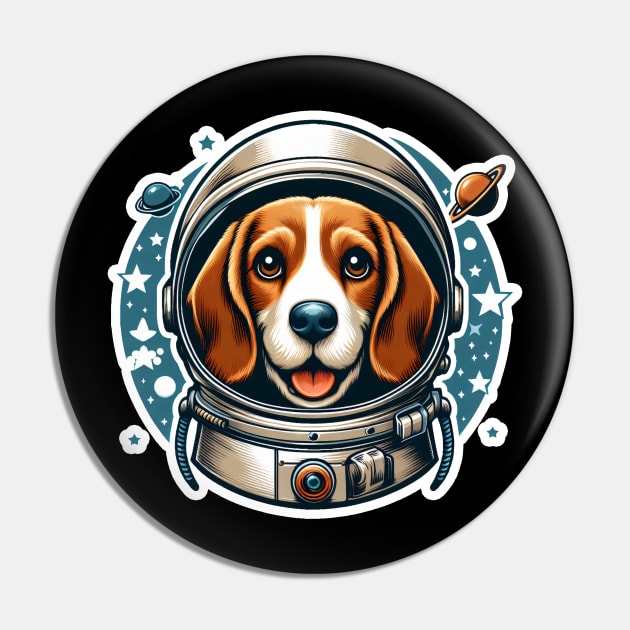 Beagle Astronaut Pin by k9-tee