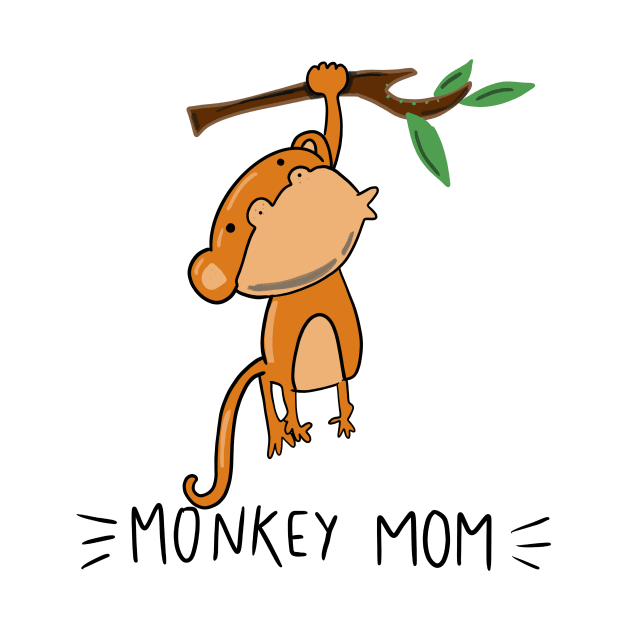 Monkey Mom Cute Monkey Playing Cartoon by PhantomDesign