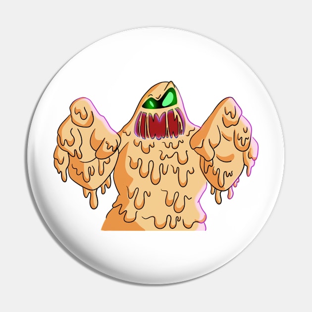 Extra Cheese Monster Pin by MorenoArtwork