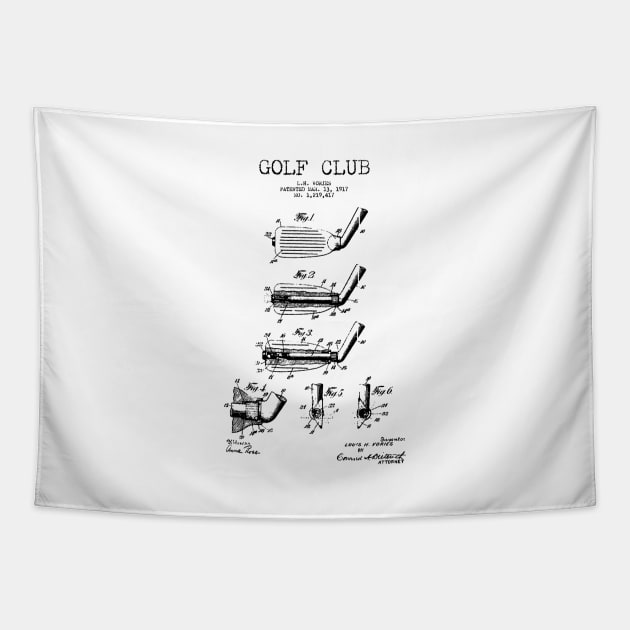 Golf Club Patent Tapestry by Woah_Jonny