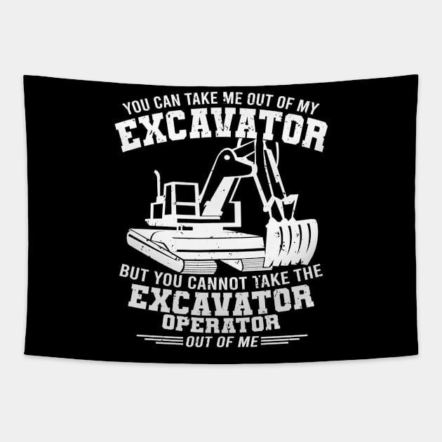 Excavator operator clothes for men Tapestry by HBfunshirts