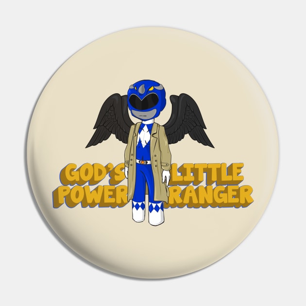 Castiel: God's Little Power Ranger Pin by potatonomad