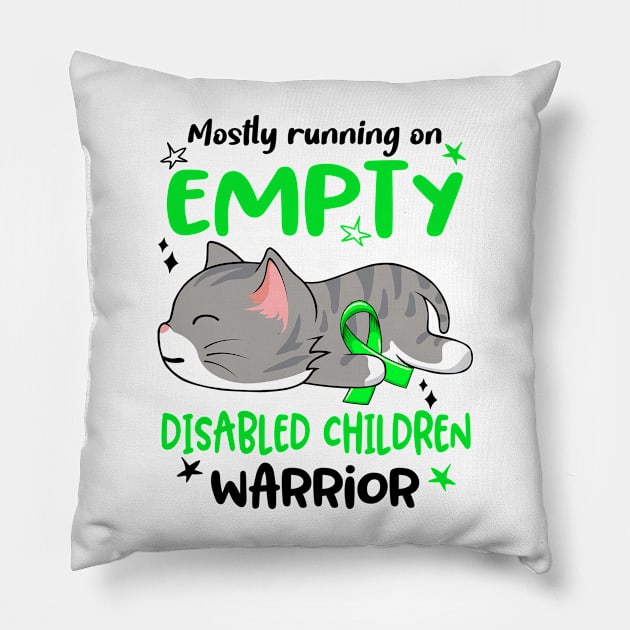 Mostly Running on Empty Disabled Children Warrior Pillow by ThePassion99