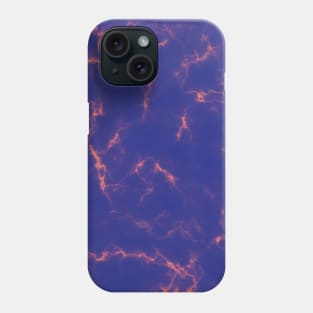 Blue orange waves Phone Case