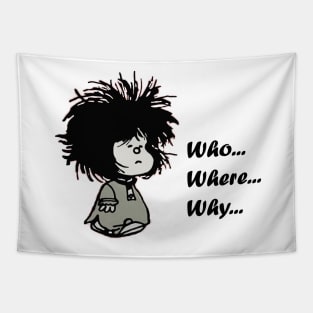 Mafalda Sleeping - Who Where Why -  Comic Tapestry