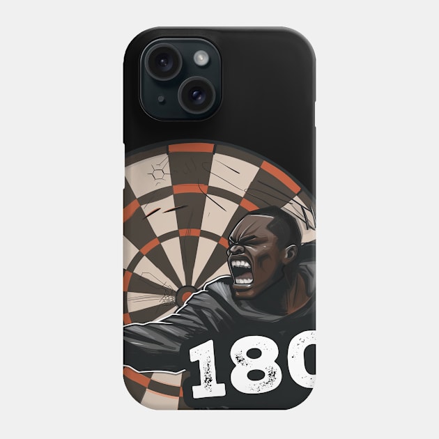 Darts 180 Onehundredandeigthy Brown Game Champ Phone Case by Adam Brooq