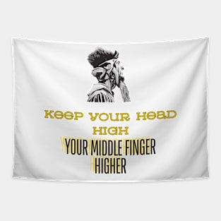 Mental Health Awareness - Keep your head high Tapestry